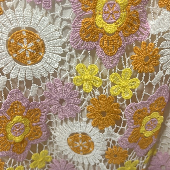 Rare Zara Crochet Floral Dress - Picture 2 of 4